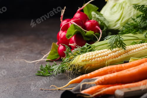 Preview: Still life of different vegetables
