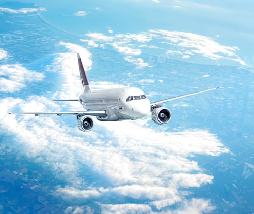 Preview: Clear airplane in the sky