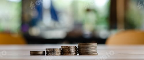 Preview: coin stack for investment growth and saving for future