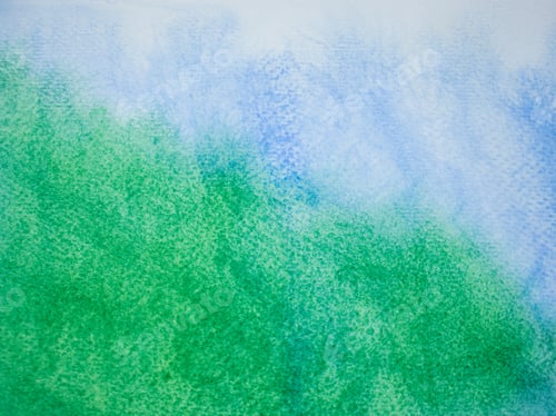 Preview: watercolor background green with blue, watercolor texture on paper