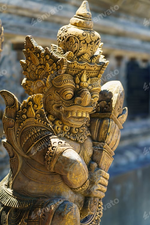 Preview: Ancient Balinese statue at the temple