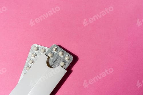 Preview: Birth control pills on pink