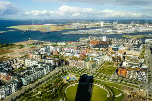 Preview: A view view from the inside Turning Torso residential skyscraper to Malmo city