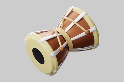 Preview: Djembe drum miniature instrument