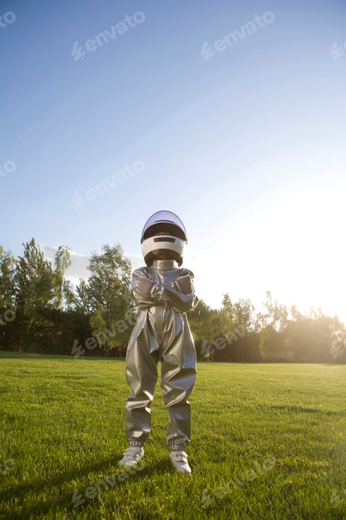 Preview: Young boy playing astronaut