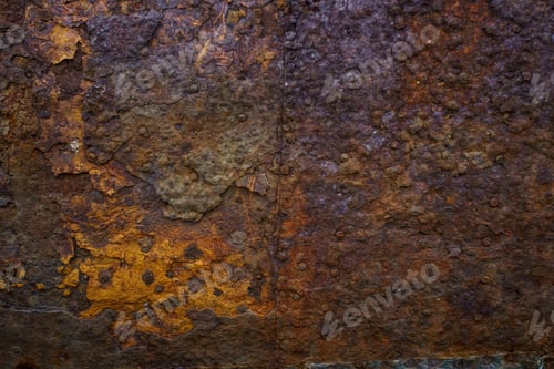 Preview: Rust and oxidized metal background. Old metal iron panel