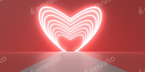 Preview: Heart white light bright line and road decoration ornament 14 date february happy valentine's day ma