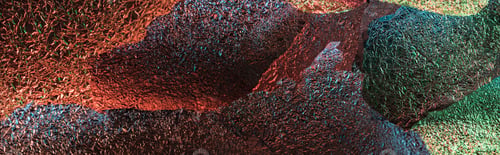Preview: panoramic shot of abstract background of silver textured foil pieces with illumination