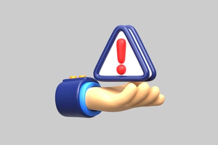 Preview: Alert sign in hand