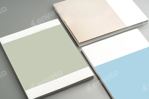 Preview: Various color swatches neatly arranged on a gray surface showcasing different shades and finishes in