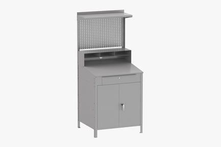 Preview: Industrial Shop Desk with Storage