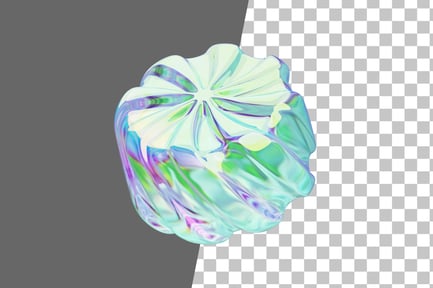 Preview: Twisted Wavy Cilinder Chrome 3D Icon