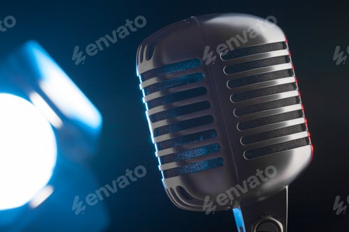 Preview: audio microphone retro style