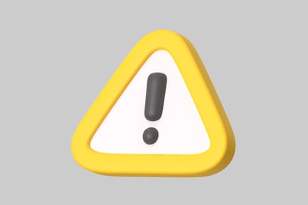 Preview: Warning exclamation triangle sign yellow