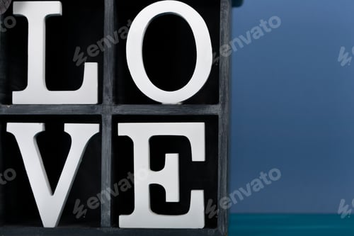 Preview: white love letters with different backgrounds