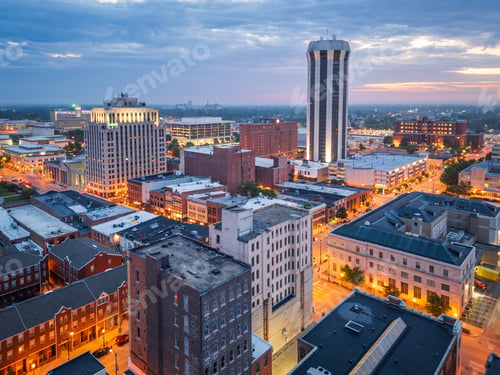 Preview: Springfield, Illinois, USA Downtown City Skyline