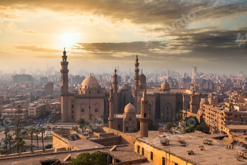 Preview: The Mosque-Madrasa of Sultan Hassan at sunset, Cairo Citadel, Egypt