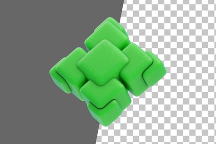 Preview: Block Cluster 3D Icon