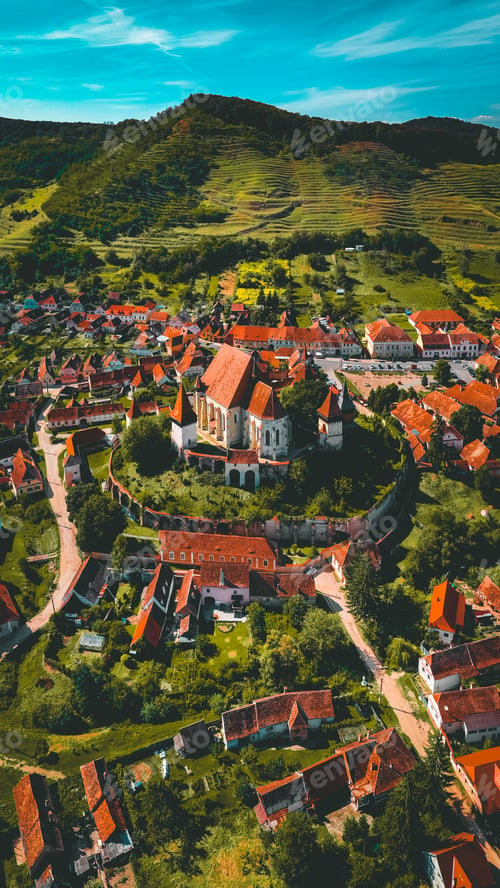 Preview: Biertan Church from a saxon village in the center of Transylvania, Romania in summer time