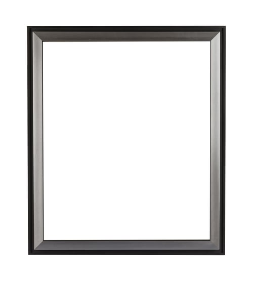 Preview: Rectangular metal frame for painting or picture isolated on a white background