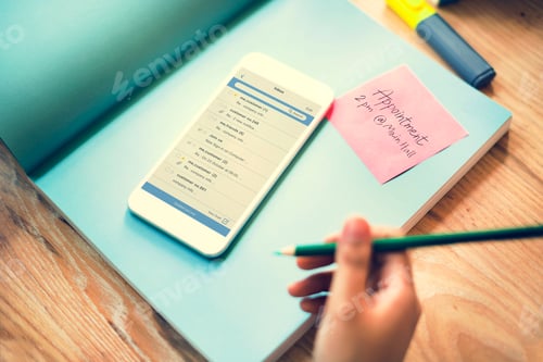 Preview: Smart Phone Email Correspondence Note Concept