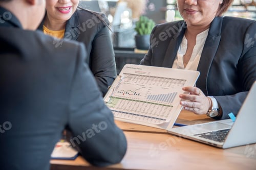 Preview: Creative design office center working teamwork. Happy business people partner plan strategy