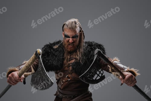 Preview: Mad vandal from north with paired axes and black fur