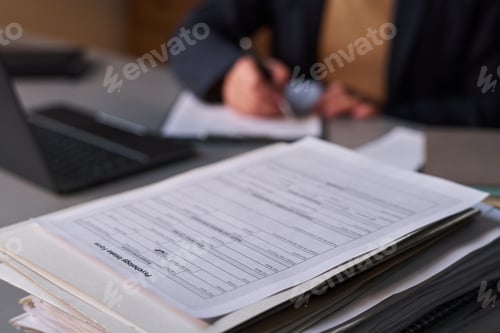 Preview: Stack of psychological paper documents
