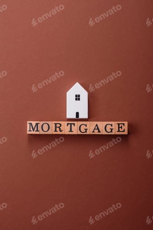 Preview: House, real estate or property bought with a mortgage, purchase or sale of apartments