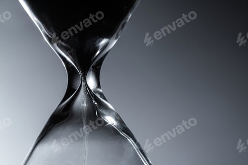 Preview: Hourglass Countdown in a Dark Close Up
