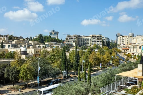 Preview: View of the Jerusalem district of Yemin Moshe, October 2019