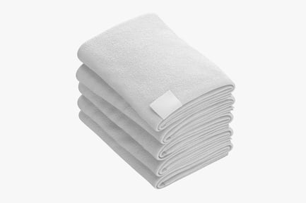 Preview: Folded Plush Terry Bath Towel Pile