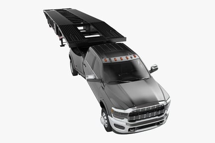 Preview: Heavy Duty Pickup Truck with Wedge Car Carrier Trailer