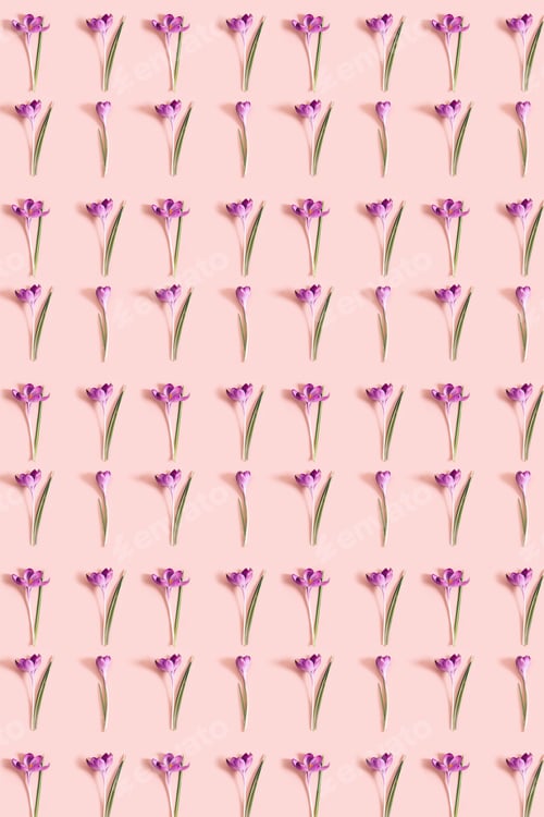 Preview: Pattern from crocus flowers