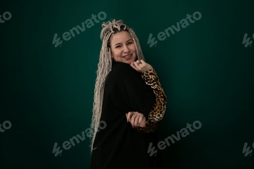 Preview: Woman With Long Hair in Black Dress