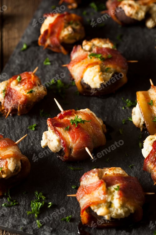 Preview: Homemade Bacon Wrapped Mushrooms
