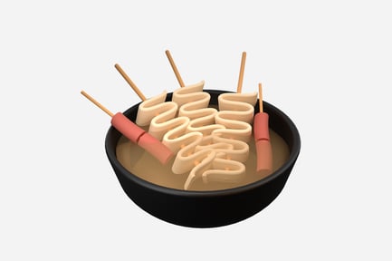 Preview: Fish Cake 3D Illustration