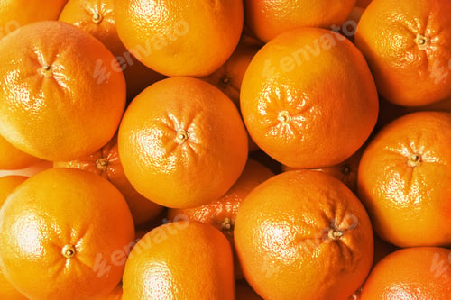 Preview: Many whole fresh ripe grapefruits as background, top view