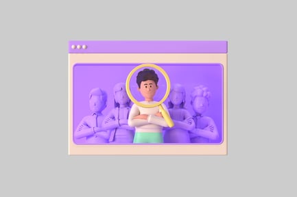 Preview: Team member search character design