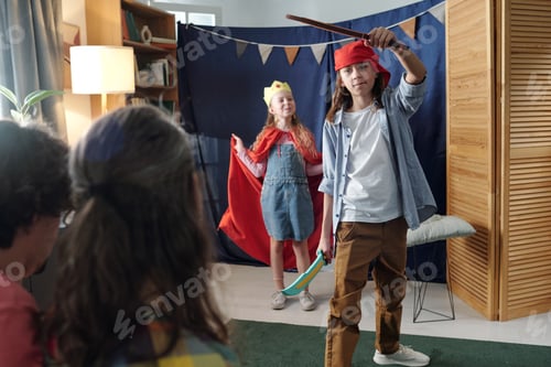 Preview: Kids Performing Imaginative Play With Costumes and Props