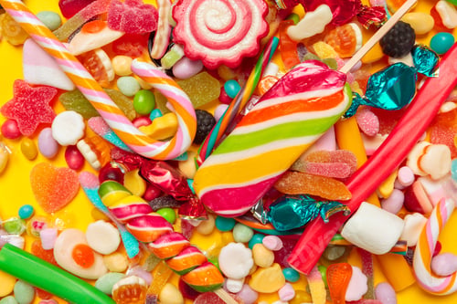 Preview: Different colorful fruit candy