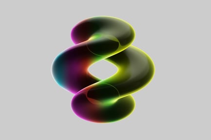 Visualização: Forma de vidro gradiente torcido