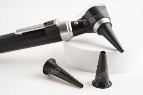 Preview: Otoscope for audiologist or ENT doctor use otoscope checking ear and treate hearing loss problem.