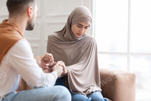 Preview: Unhappy Muslim Woman Saying No To Marriage Proposal At Home