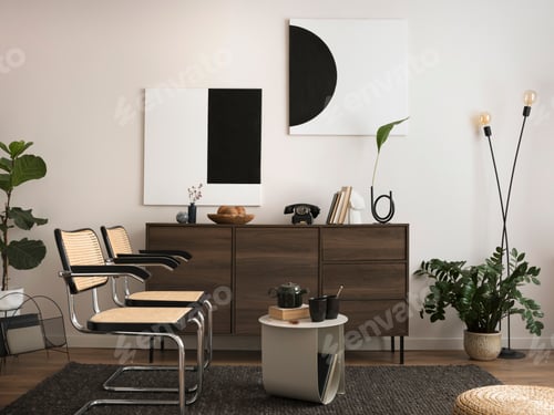 Preview: The stylish compostion at living room interior
