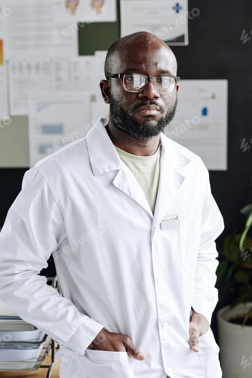 Preview: African medical specialist at office