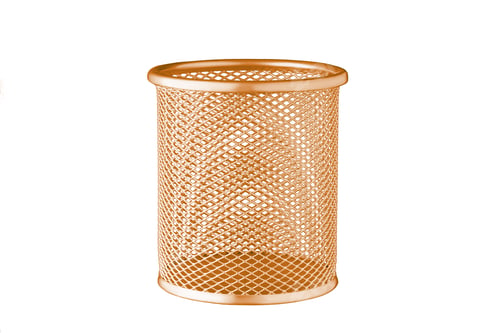Preview: metallic Glass of brown color for stationery, pencils, pens, scissors, ruler