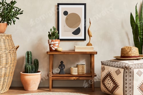 Preview: Creative composition of stylish living room interior