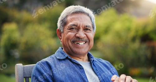Preview: Smiling Senior Man Enjoying Day Outside Portrait