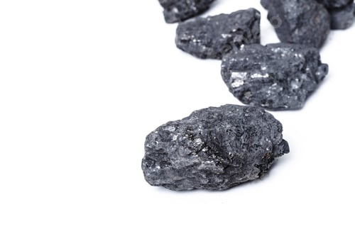Preview: Natural wood charcoal Isolated on white